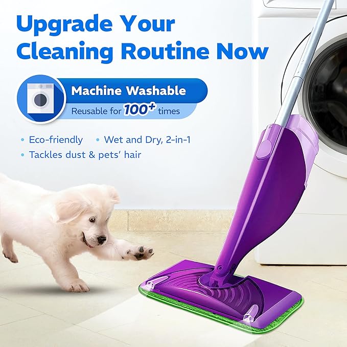 4 Pack Reusable Microfiber Mop Pads, Compatible - Image 6