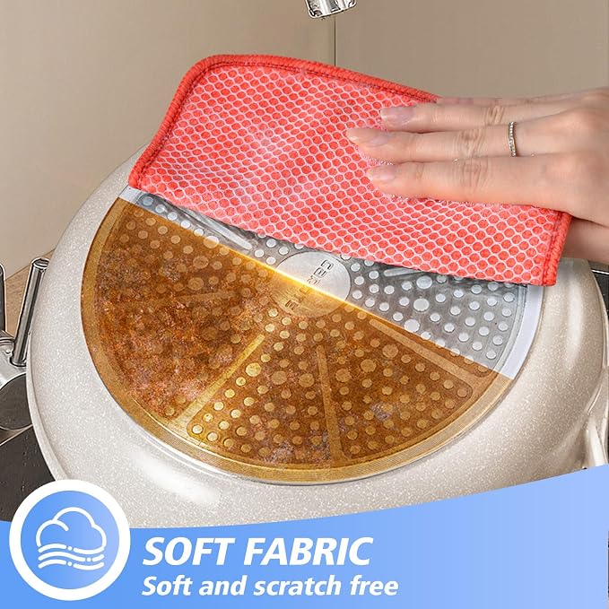 KinHwa Kitchen Washcloths for Dishes Absorbent Microfiber Dish Cloths Quick Dry - Image 4