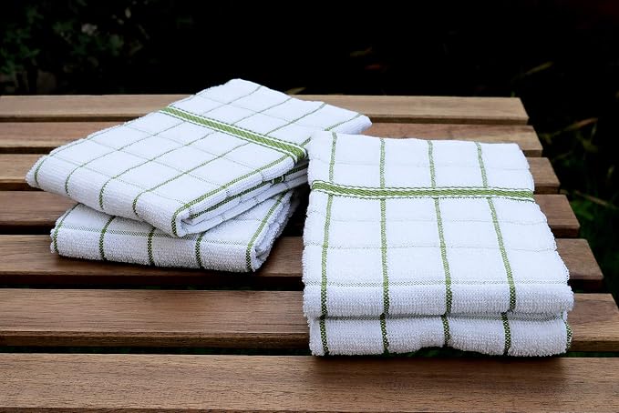 AMOUR INFINI Terry Cotton Kitchen Towels 4-Pack - Image 5