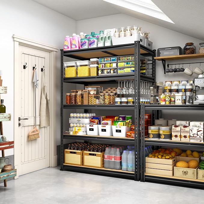 5-Tier Storage Shelves, 1980LBS Adjustable Pantry Shelves, Metal Shelving Unit - Image 7