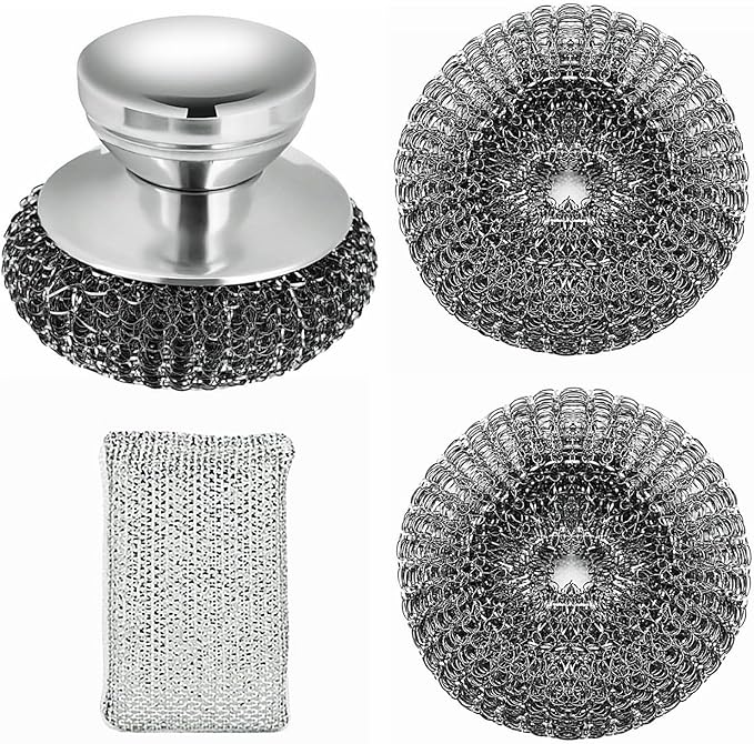 Stainless Steel Wool Scrubber by CraftinAround