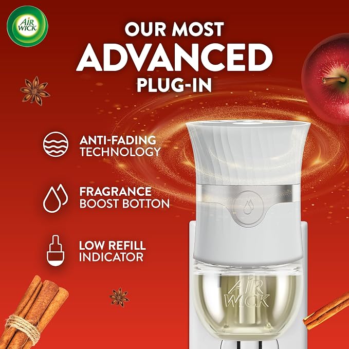 Air Wick Plug in Scented Oil Refill, Apple Cinnamon Medley, Fall Scent - Image 8