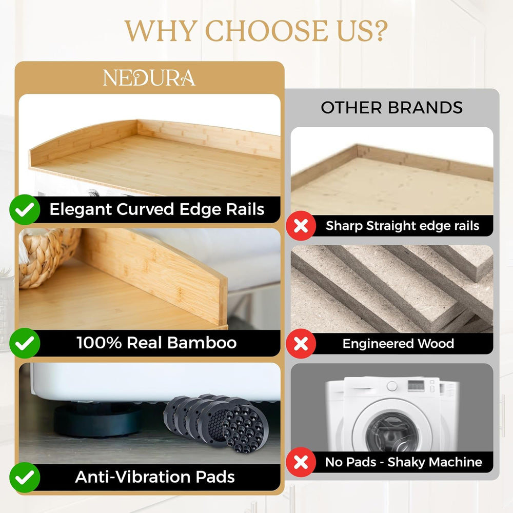 Nedura Washer Dryer Countertop for Washing Machine w/Anti-Vibration Pads&...