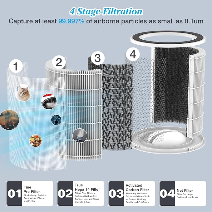 Dayette Air Purifiers for Home Large Room up to 3000 Sq Ft, CARD Upgrade to 500 - Image 6