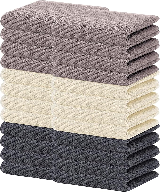 Homaxy 100% Cotton Waffle Weave Kitchen Dish Towels, Ultra Soft Absorbent Quick by Homaxy