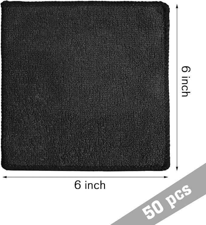 Tanlade Microfiber Cleaning Cloth 6"x6" Cleaning Rags Reasonable Kitchen Towels - Image 2