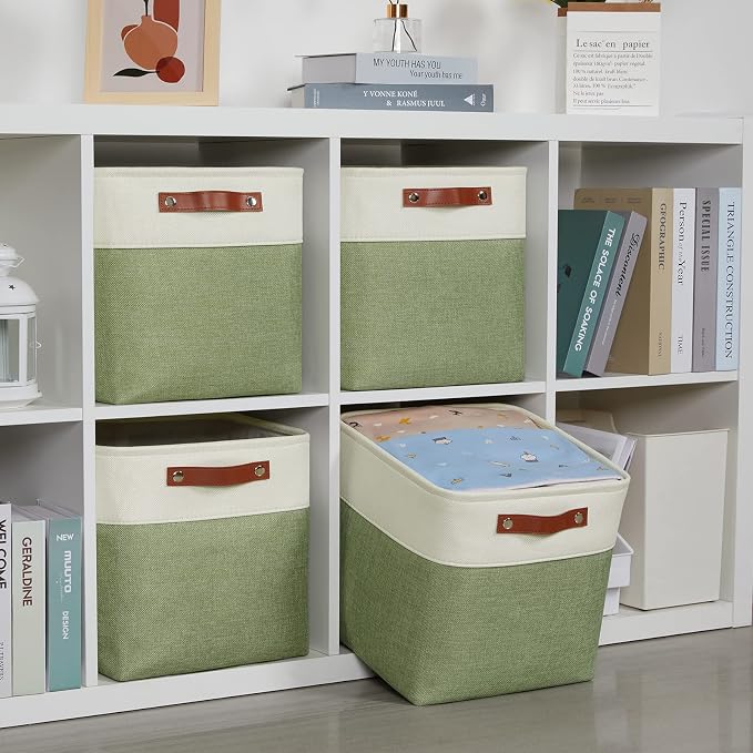 DULLEMELO Storage Basket, Linen Closet Organizers and Storage Baskets - Image 5