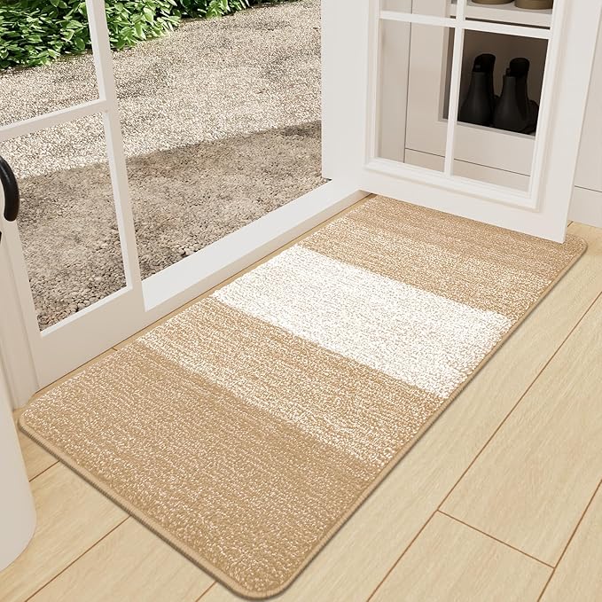 Kitinjoy Indoor Outdoor Door Mat, 47x24 Non-Slip Absorbent Dirt Trapper by Kitinjoy