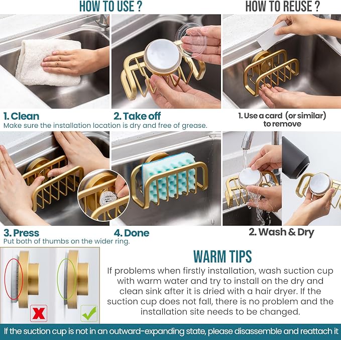 TAILI Sponge Holder for Kitchen Sink - Image 7