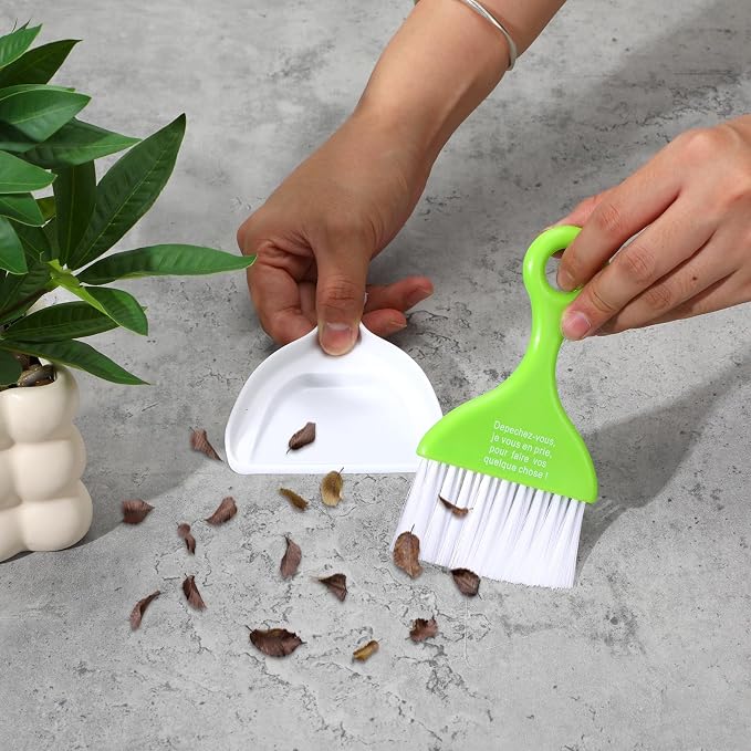 3 Pcs Mini Broom and Dustpan Set, Compact Cleaning Sweep, Mini Broom and Brush - Image 6