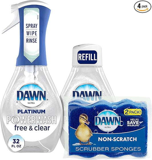Dawn Free & Clear Powerwash Dish Spray, Dish Soap, 1 Spray, 1 Refill by Dawn