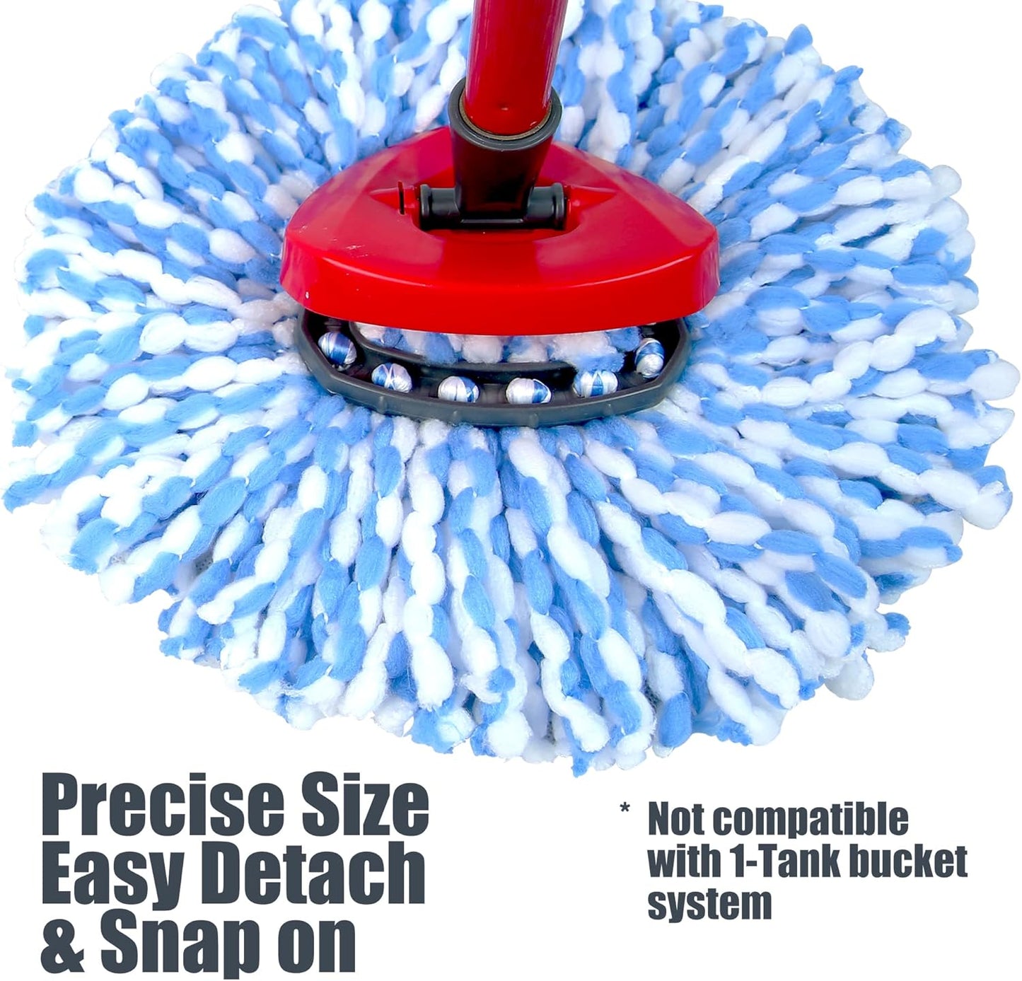 homsis 7 Pack Mop Replace Head for 2-Tank Spin Mop Compatible with Ocedar Rinse Clean - Mop Refills Made of Microfiber, Deep Cleaning Machine Washable and Easy-to-Replace