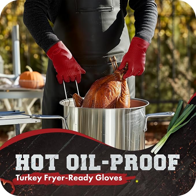 KITCHEN PERFECTION Silicone Smoker Oven Gloves - Image 5