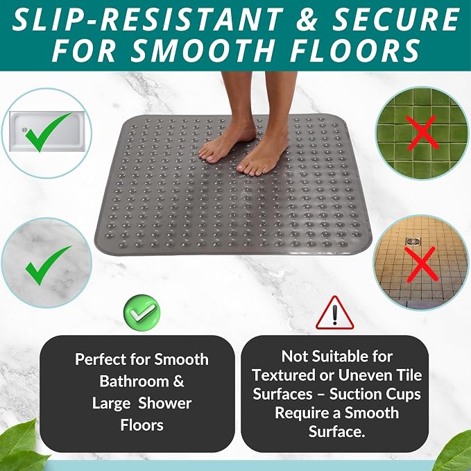 ENKOSI Extra Large Square Non Slip Shower Mat - Image 5