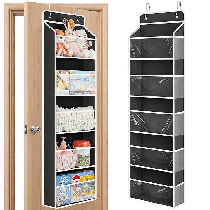 JARLINK Toy Stuffed Animal Storage, Over The Door Organizer W/Clear View Windows by JARLINK
