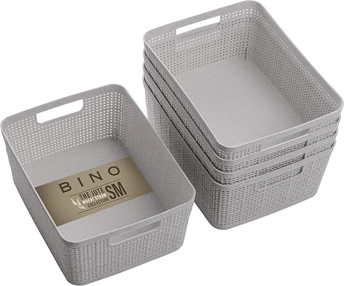 BINO | Woven Plastic Basket | Small, Space by BINO