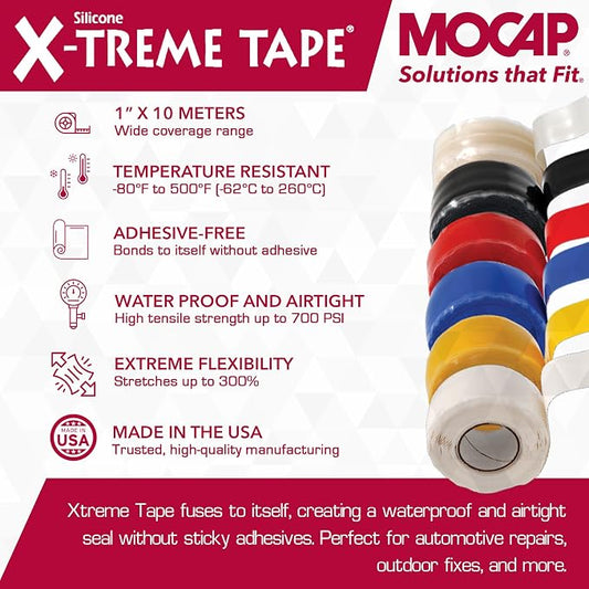 X-Treme Tape MOCAP Heavy Duty Electrical Tape, Self-Fusing Silicone Rubber - Image 2