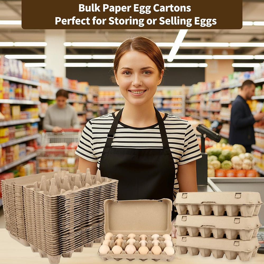 Egg Cartons 18 Count, 30 Pack 3x6 Grids Egg Cartons for Fresh Eggs, Sturdy Ca...
