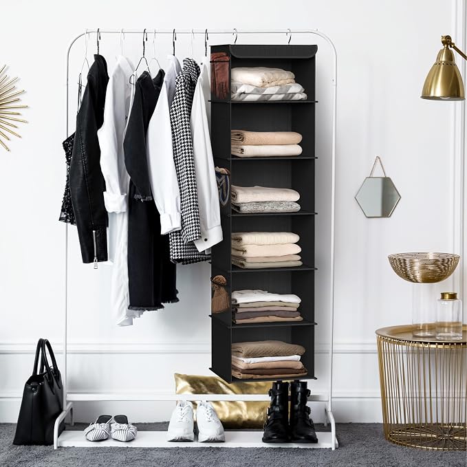 Simple Houseware 6 Shelf Hanging Closet Organizer - Image 5