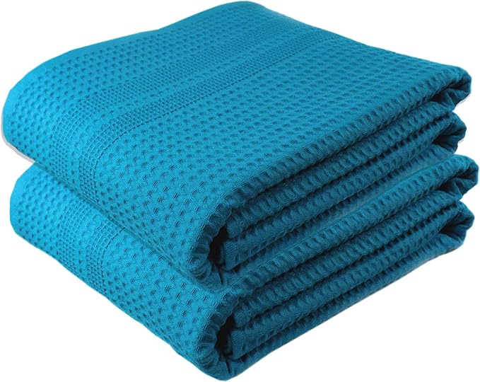 GILDEN TREE Waffle Bath Sheet Large Bath Towels Quick Dry Thin Body Towels by GildenTree