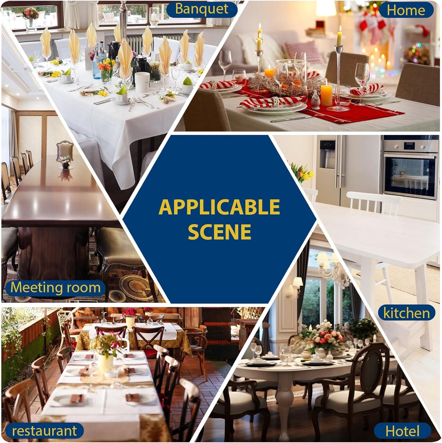 Chair Covers, Stretch Kitchen Dining Room Chair Covers Set of 6, Removable Washable Dining Chair Slipcovers for Home, Hotel, Banquet