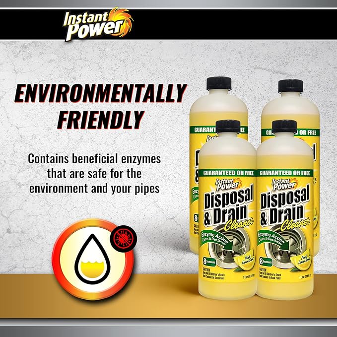 Instant Power Disposal and Drain Cleaner – Liquid Enzyme Clog Remover, Cleans - Image 6