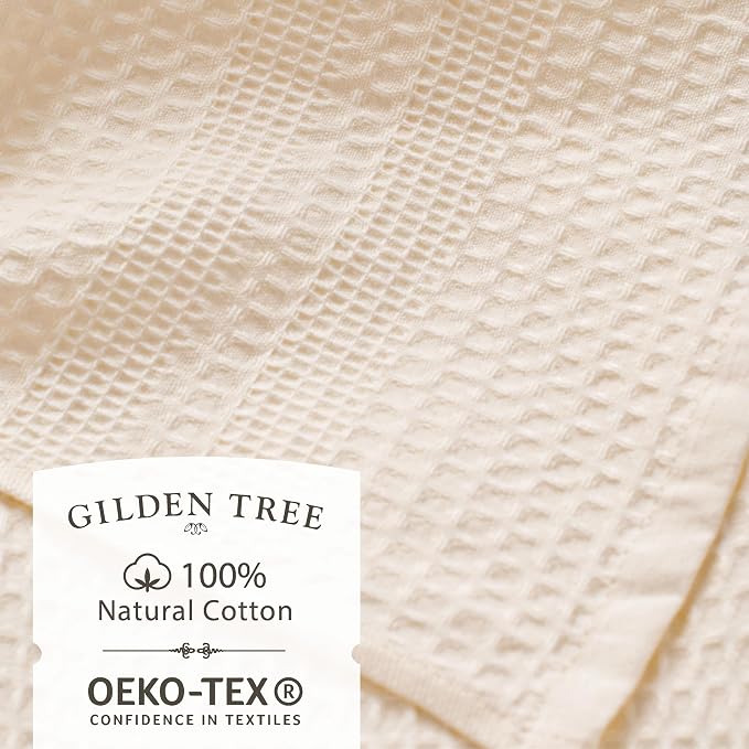 GILDEN TREE Waffle Towel Set Quick Dry Thin | 2 Bath Towels | 2 Hand Towels | 2 - Image 2