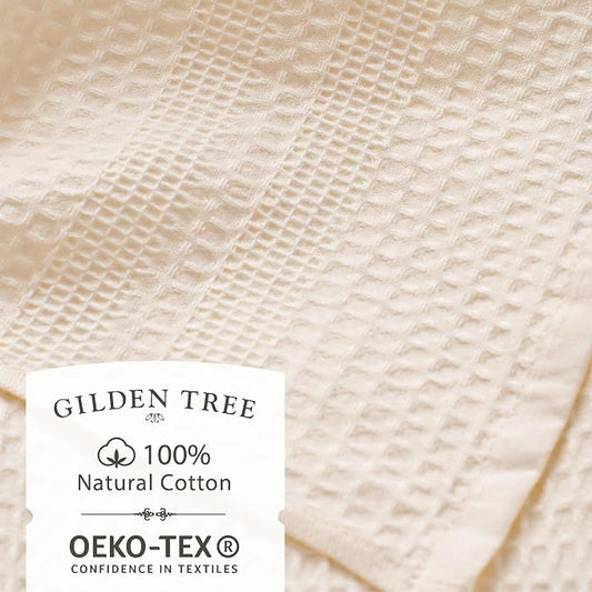 GILDEN TREE Waffle Bath Sheet Large Bath Towels Quick Dry Thin Body Towels - Image 2