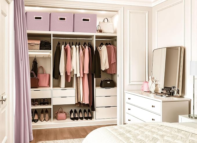 DECOMOMO Storage Bins for Shelves Robust Fabric Closet Bins for Shelves Toy - Image 9