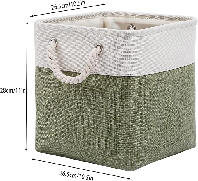 Cube Storage Bins, Collapsible Fabric Storage Cubes Bins, 11 Inch Cube Storage - Image 4