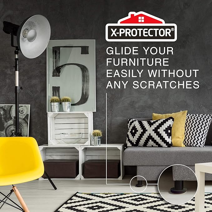 Felt Furniture Sliders Hardwood Floors X-PROTECTOR – 16 PCS 3 1/2" Furniture - Image 6
