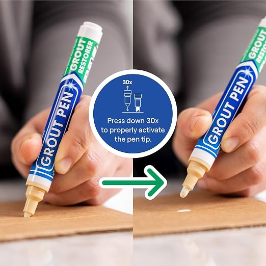 Grout Pen Cream Tile Paint Marker: Waterproof Grout Paint, Tile Grout Colorant - Image 3