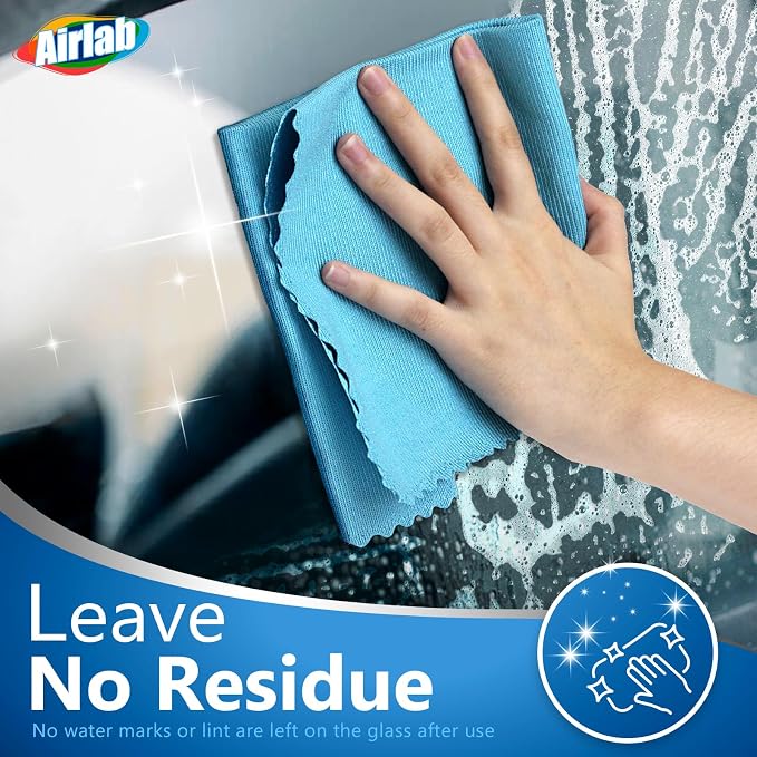 Microfiber Cleaning Cloth Glass Window Stainless Steel Mirror Polishling Rags - Image 3