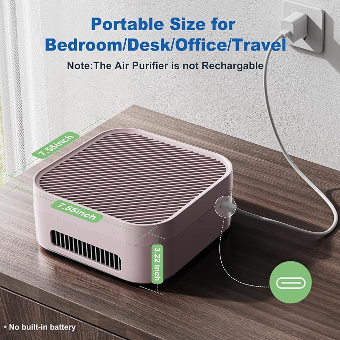 Air Purifiers for Home, TDBYWAE Air Purifier for Bedroom Up to 600 ft² - Image 2