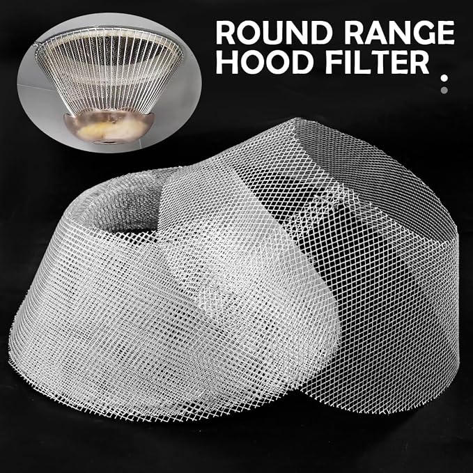 10 Pcs Round Range Hood Filters Filter Replacement Grease Net - Image 4