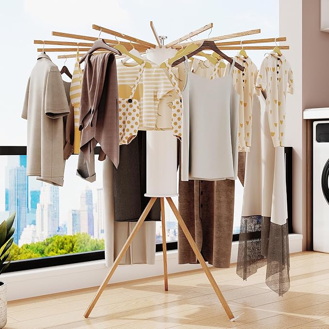 Clothes Drying Rack Tripod, Drying Rack Clothing, Laundry Drying Rack, Floor - Image 2