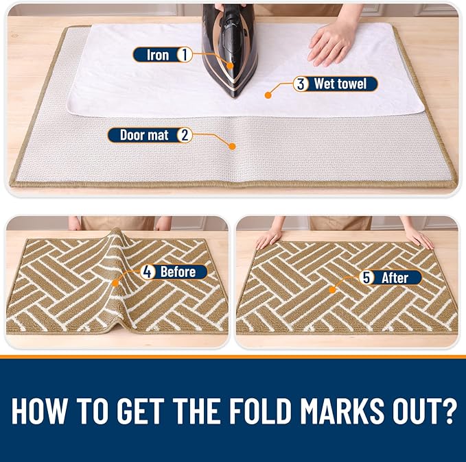 OLANLY Indoor Door Mat, 48x32 Inch, Dirt Resistant and Absorbent, Non-Slip - Image 7