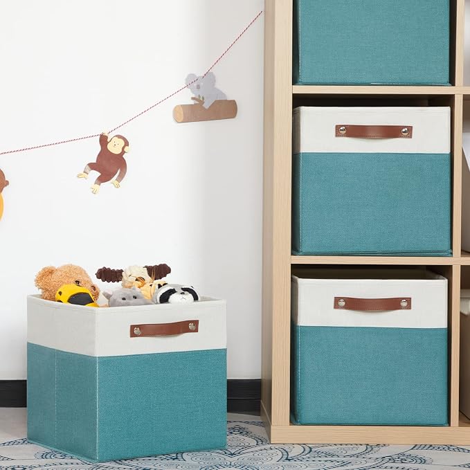 HNZIGE Storage Cubes Bins for Organization Set of 4, Fabric Storage Cube 12 x12 - Image 6