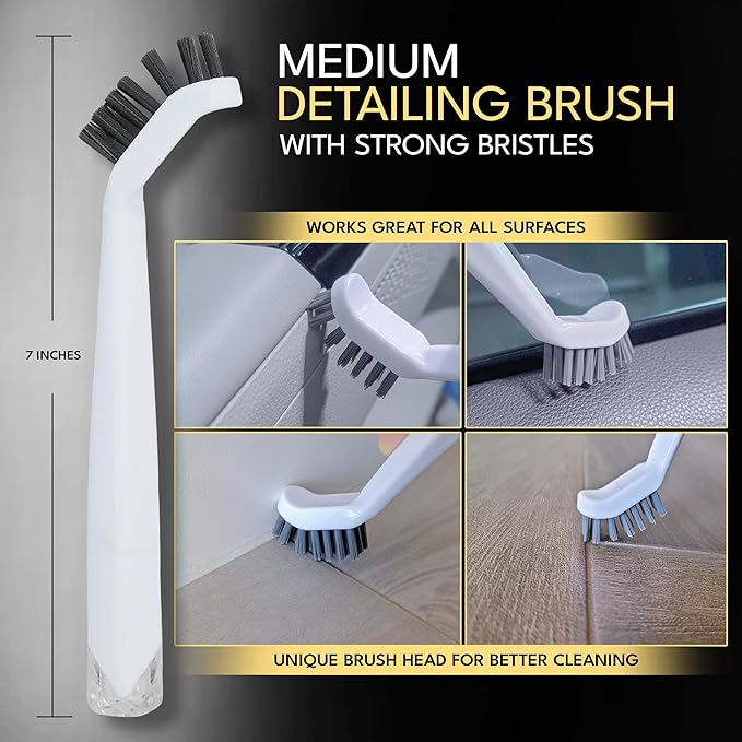 Grout Cleaning Brush Set Heavy Duty Hand Grout Scrub Brush & Detail Cleaning - Image 4