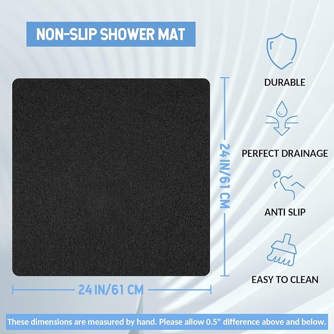 Non-Slip Bathtub Mat, Anti Slip Shower Mat, Fast Drying Bathtub Mats, Foot - Image 2