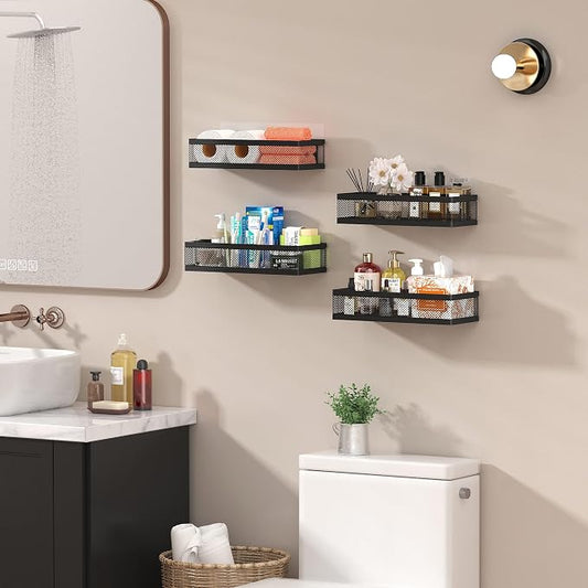 PUSDON Hanging Storage Baskets Organizer Wall Mount, Metal Wire Storage Bin Rack - Image 2