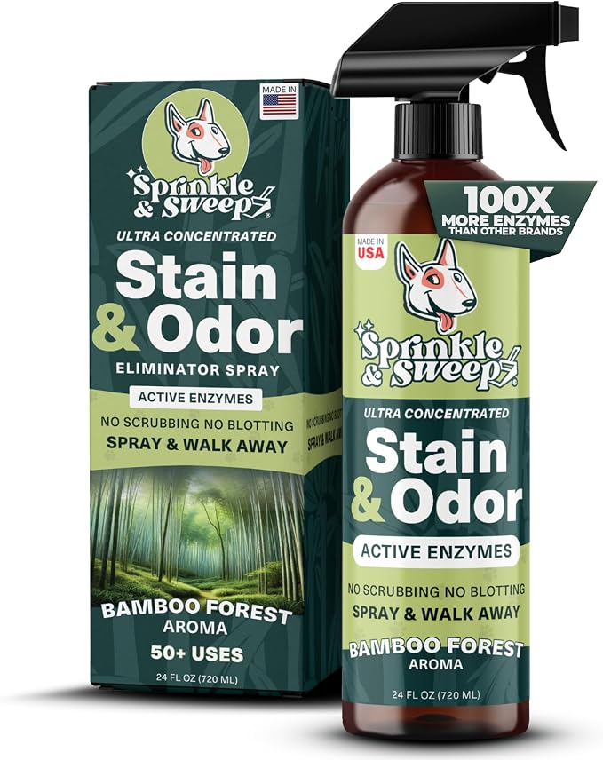Enzyme Cleaner for Cat Urine | Cat Pee Odor Eliminator & Stain Remover | Dog by SprinkleSweep