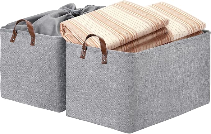 DULLEMELO Large Grey Storage Baskets 70L Oversized Dog Toy Bin Basket, by DULLEMELO