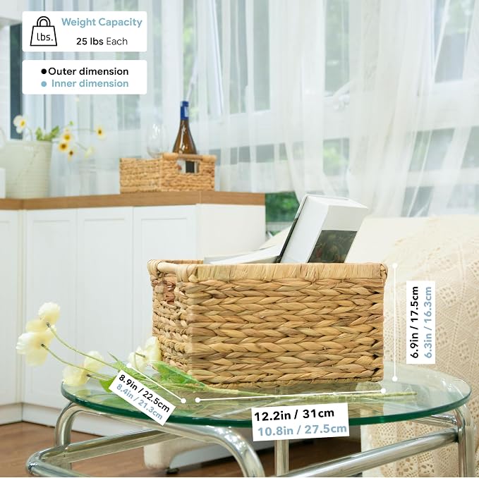 Natural Water Hyacinth storage basket - Image 4