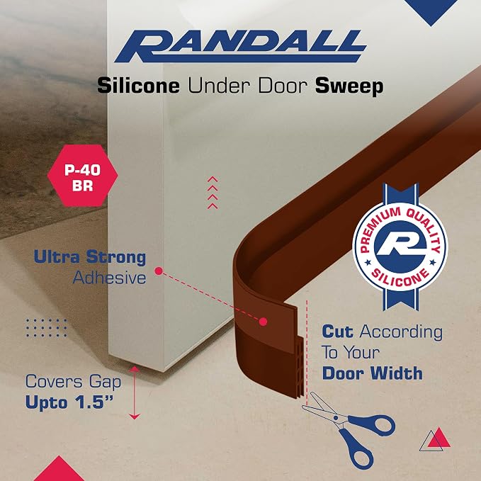 Adhesive Backed Door Draft Stopper – Silicone Under Door Sweep - Image 2