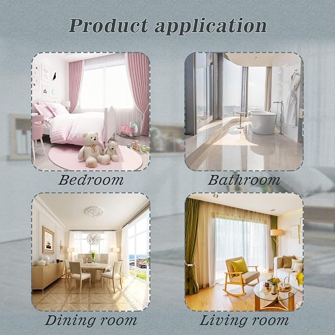 Hion Magnetic Curtain Tiebacks Gray Blue 4 Pack, Curtain Tiebacks Buckles - Image 5