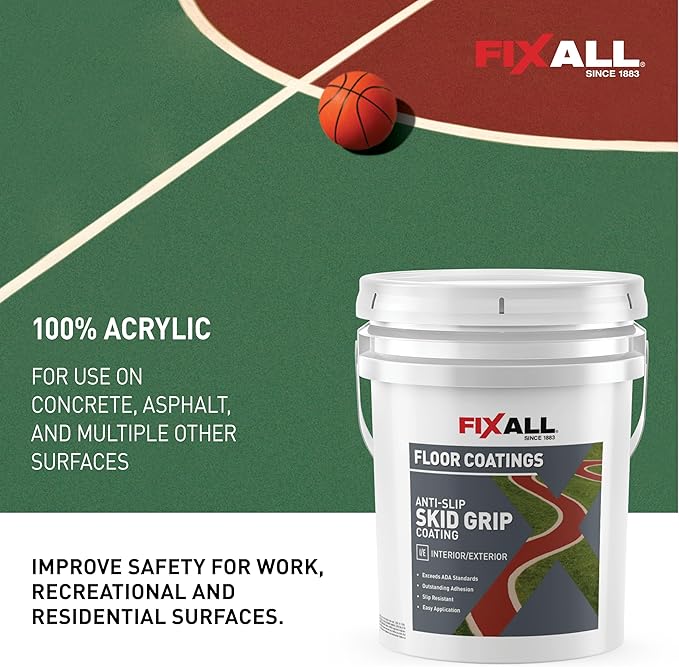 FIXALL Skid Grip Anti-Slip Coating, 5 Gallons, Exceeds ADA Standards, - Image 6
