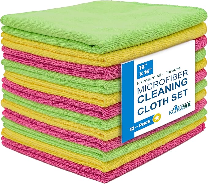 Microfiber Cleaning Cloths by KORUSER