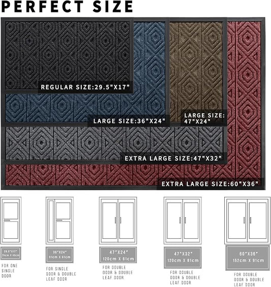 Yimobra Door Mat, Outdoor Indoor Entrance Welcome Mat, Heavy Entry Front Door - Image 2