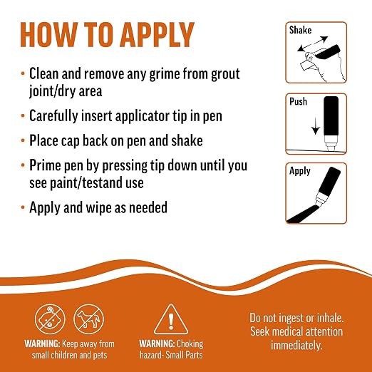White Grout Paint Pen – Waterproof Tile Grout Colorant & Sealer Marker - Image 5